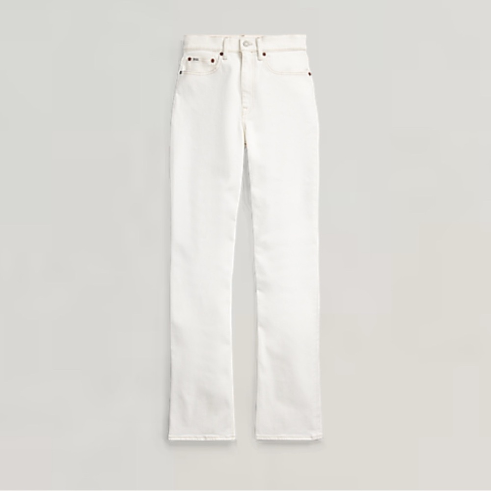 Polo Ralph Lauren Women's Straight Leg White Jeans